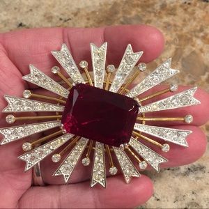 Vintage Kenneth Jay Lane Starburst Brooch